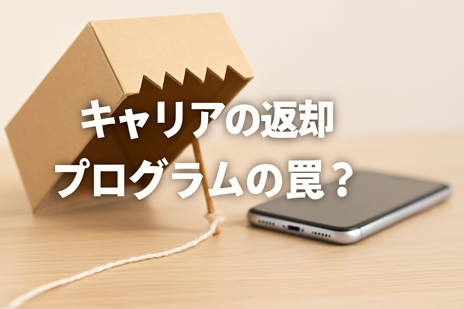 キャリアの返却プログラムの罠？